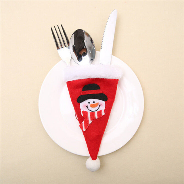 6pcs Christmas Decorative Knife Fork Set Gift