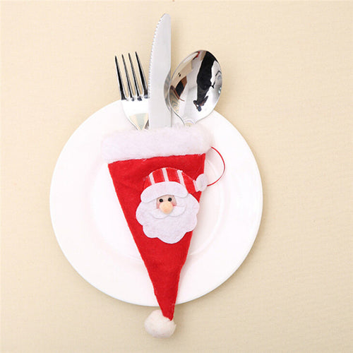 6pcs Christmas Decorative Knife Fork Set Gift