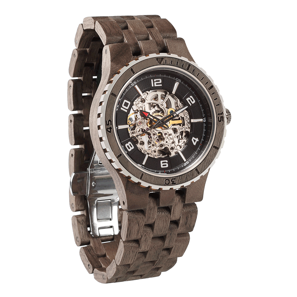 Men's Premium Self-Winding Transparent Body Walnut