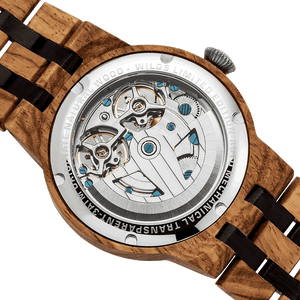 Men's Dual Wheel Automatic Ambila Wood Watch -
