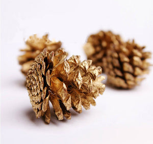 9pc Wood Christmas Pine Cones Xmas Tree Christmas