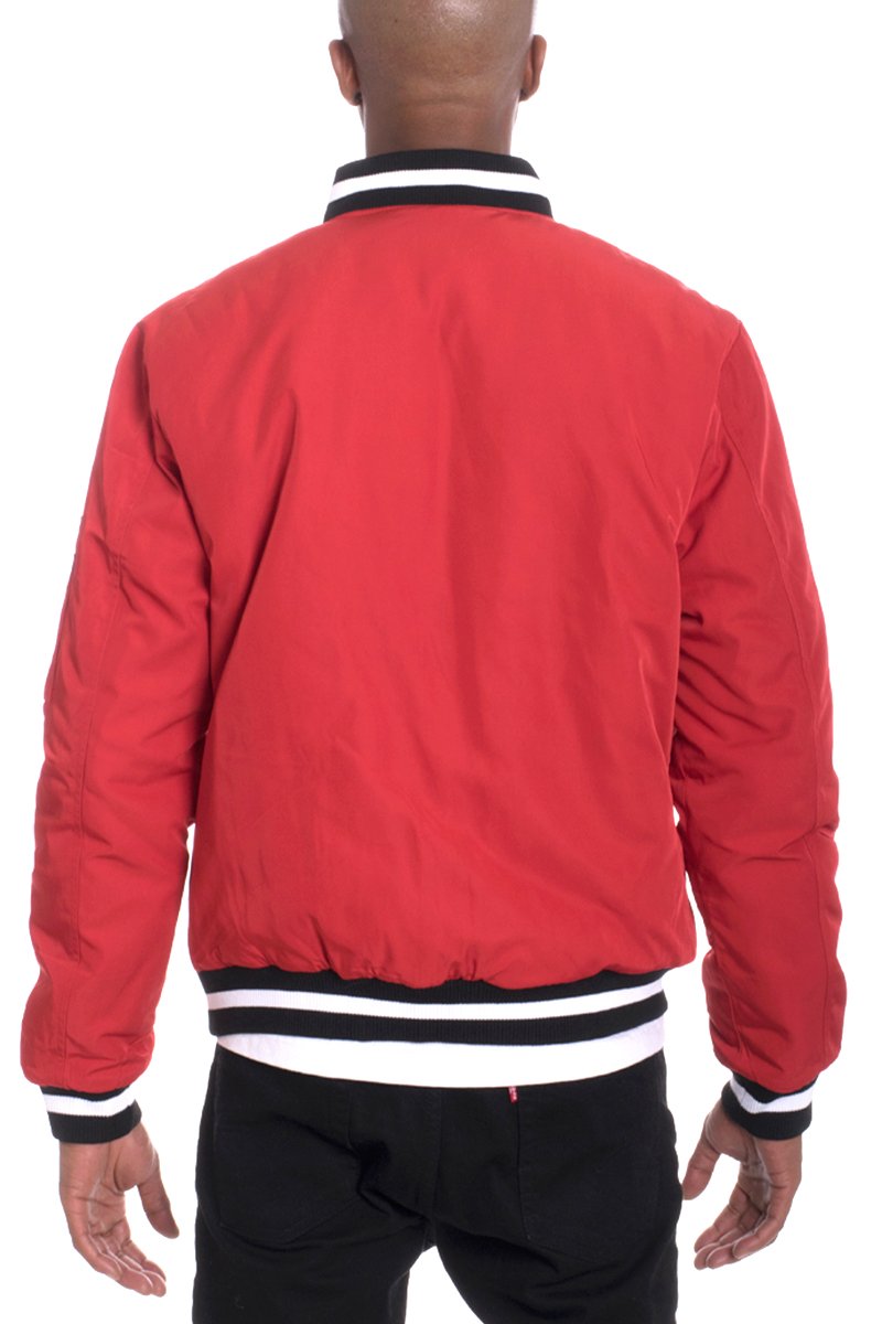 LUXE TWILL JACKET -RED
