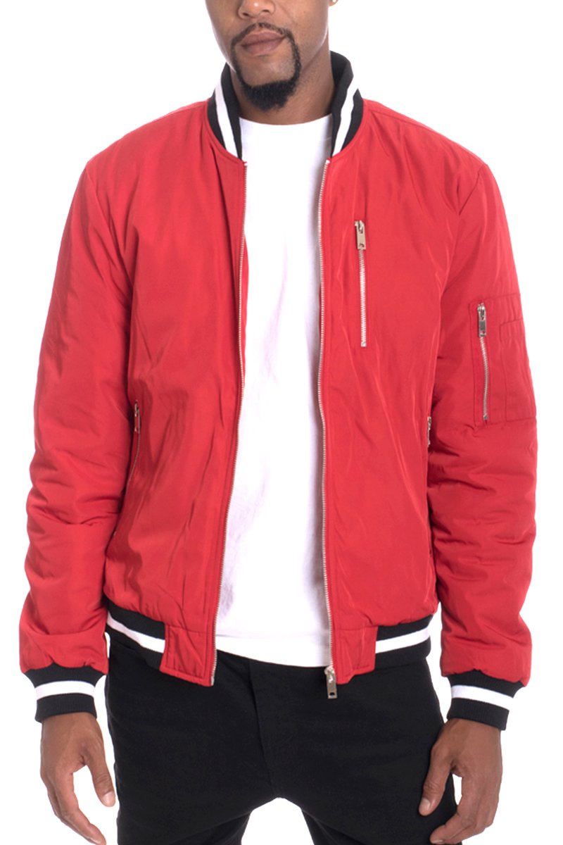 LUXE TWILL JACKET -RED