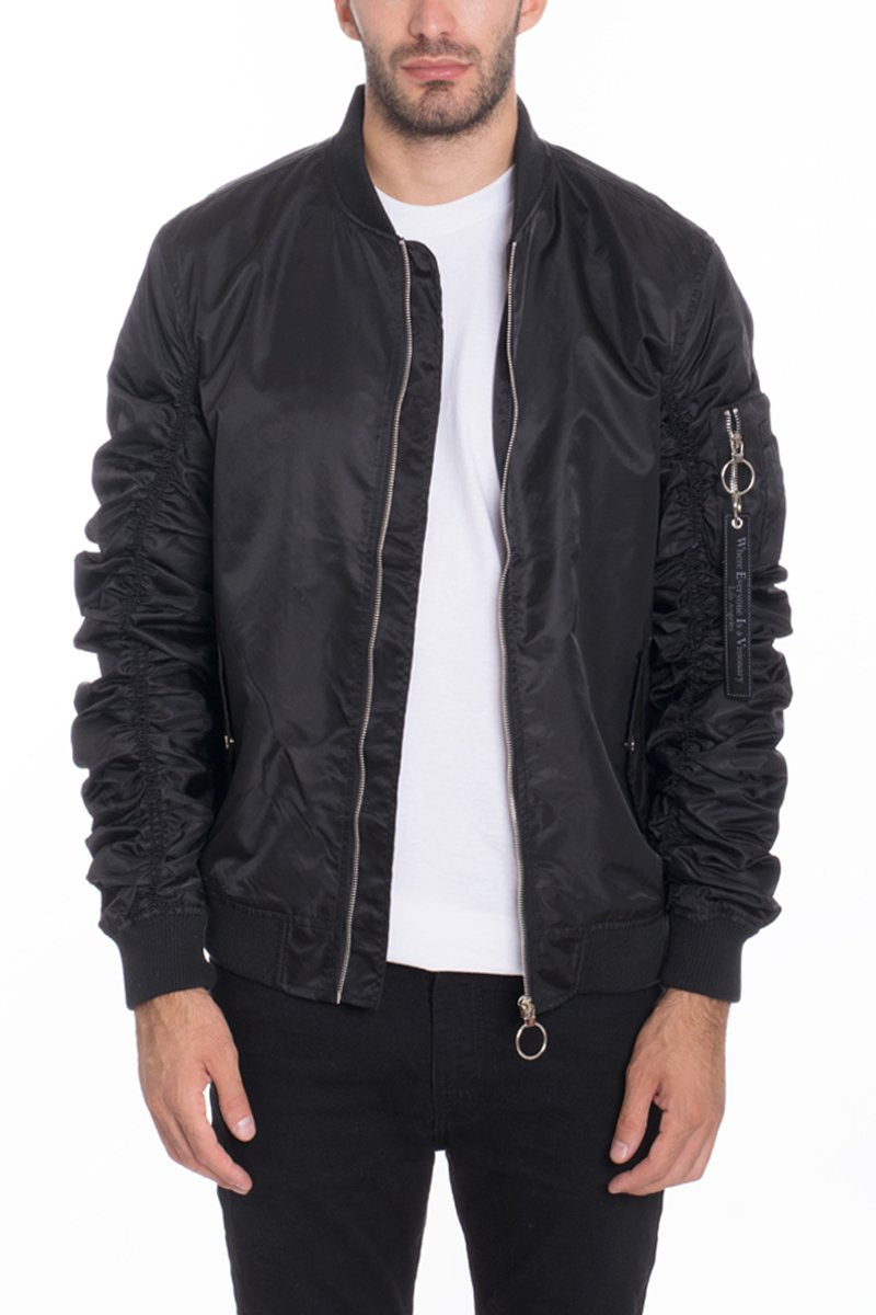 FLIGHT LINED BOMBER- BLACK