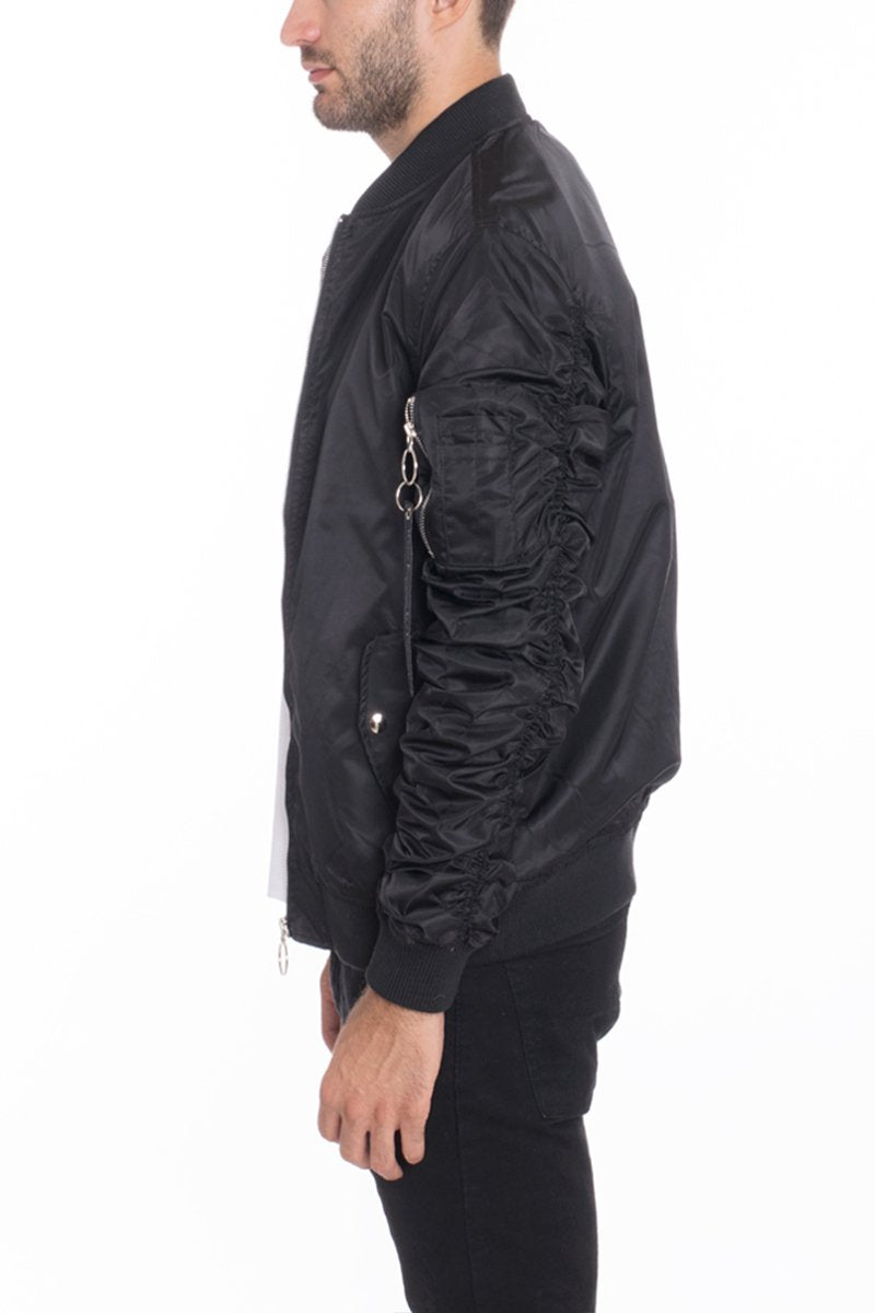 FLIGHT LINED BOMBER- BLACK