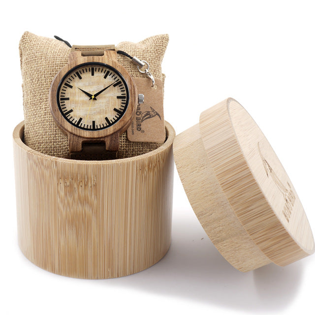 C20 Vintage Round Bamboo Wood Quartz
