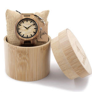 C20 Vintage Round Bamboo Wood Quartz
