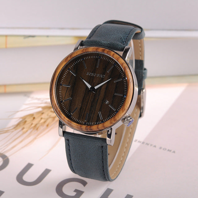 Date Display Men Watch Antique Steel