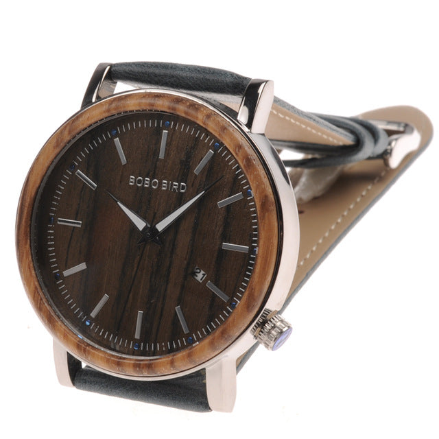 Date Display Men Watch Antique Steel