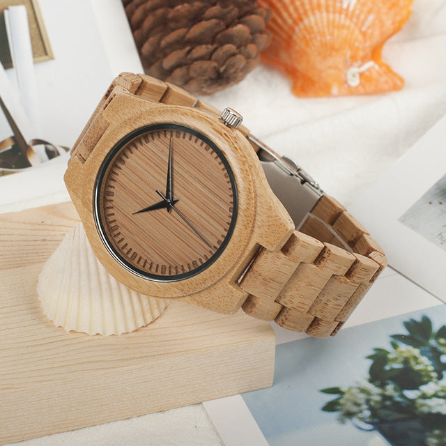 H05 Men's Designer Watches Bamboo Wood