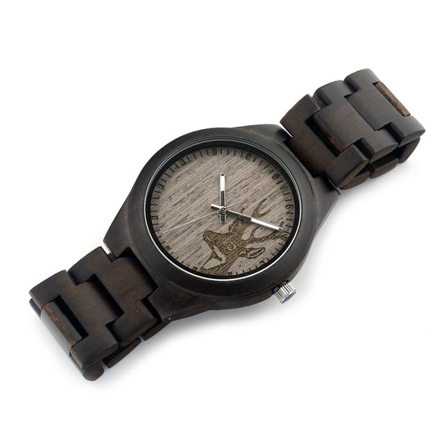 I26 Mens Unique Ebony Wooden Watches