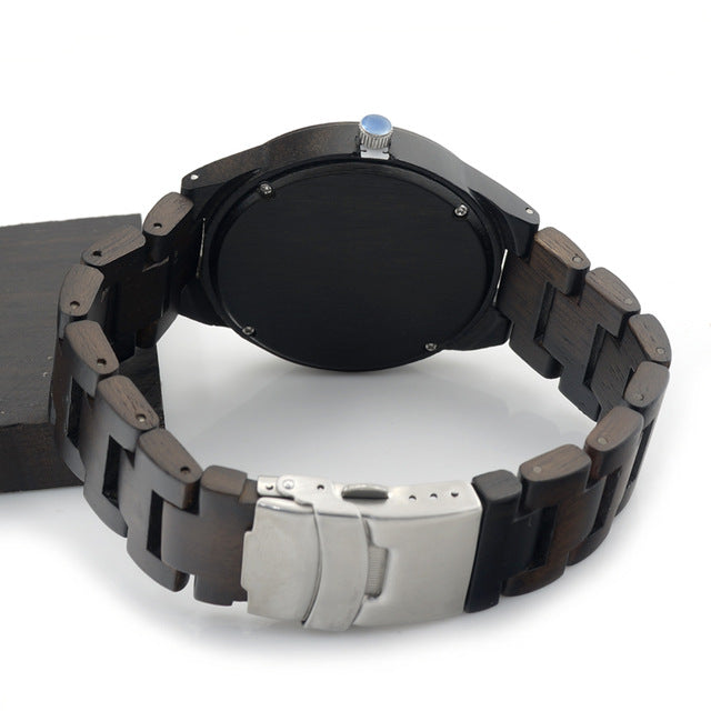 I26 Mens Unique Ebony Wooden Watches