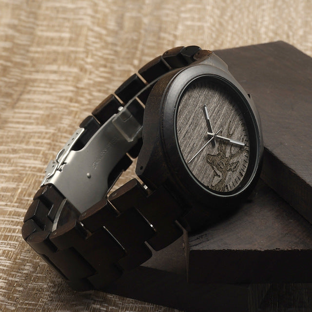 I26 Mens Unique Ebony Wooden Watches