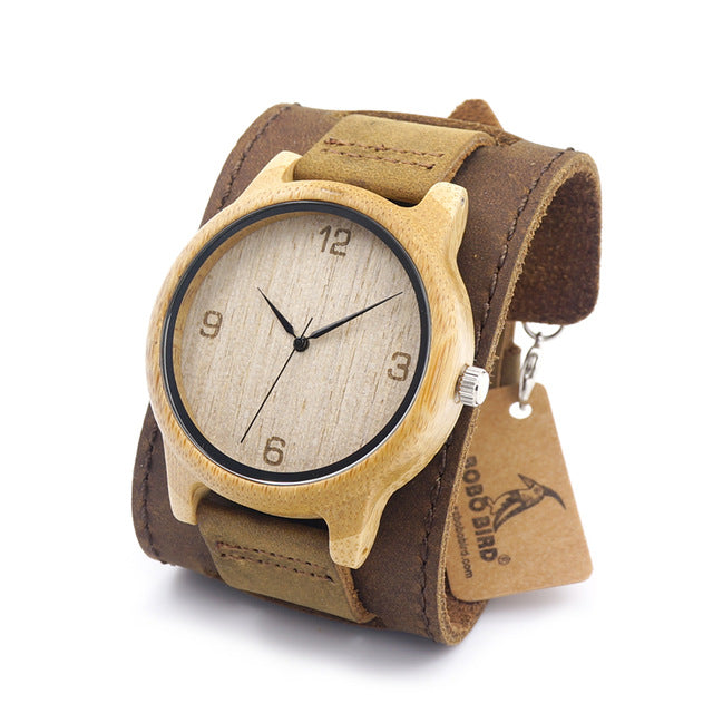 L09 Bamboo Wooden Men Wristwatch with