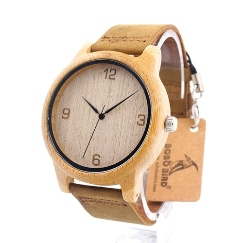 L09 Bamboo Wooden Men Wristwatch with