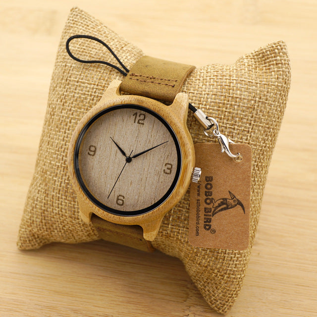 L09 Bamboo Wooden Men Wristwatch with