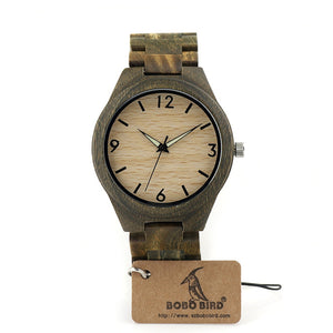 Men Green Sandal Wooden Watch Top Luxury