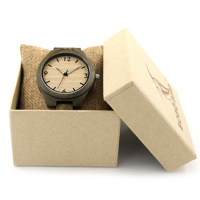 Men Green Sandal Wooden Watch Top Luxury