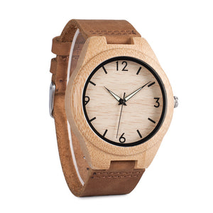 Minimalist Natural Men Bamboo Wooden