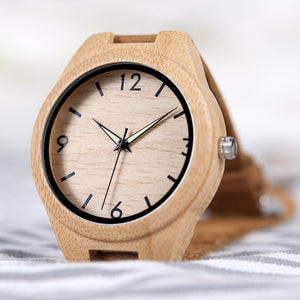 Minimalist Natural Men Bamboo Wooden