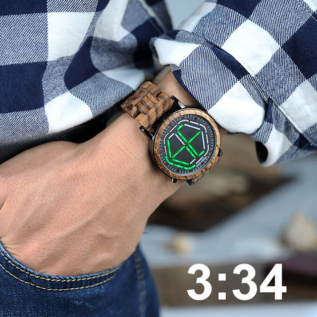 New Arrival Wooden WristWatch Led
