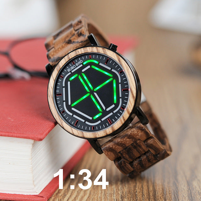 New Arrival Wooden WristWatch Led