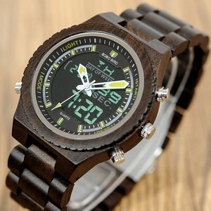 New Wooden Mens Watches Multifunctional