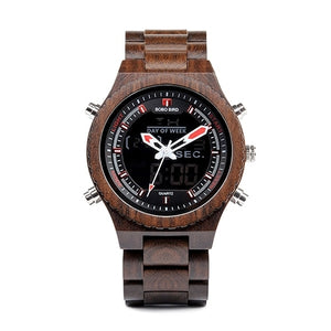 New Wooden Mens Watches Multifunctional
