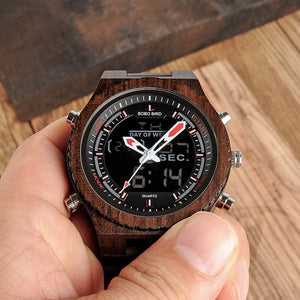 New Wooden Mens Watches Multifunctional
