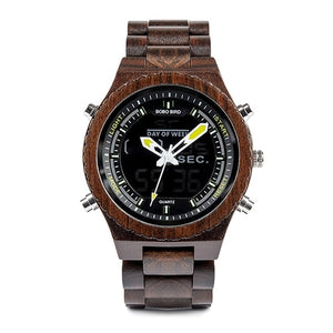 New Wooden Mens Watches Multifunctional