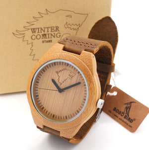 Top brand Men's Bamboo Wooden Watch