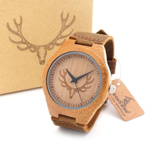 Top brand Men's Bamboo Wooden Watch