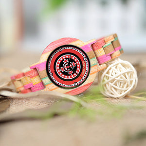 Women Wooden Watches Full Color Paint