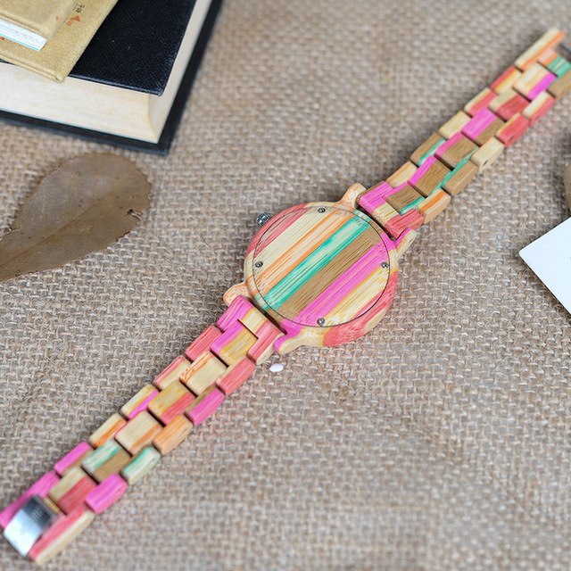 Women Wooden Watches Full Color Paint