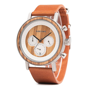 Wooden Stainless Steel Men Watches Top