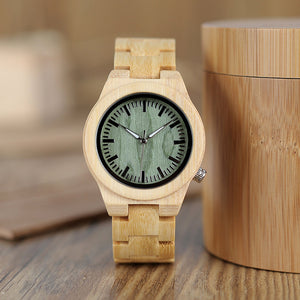 lovers' Wooden Watch Full Bamboo Green