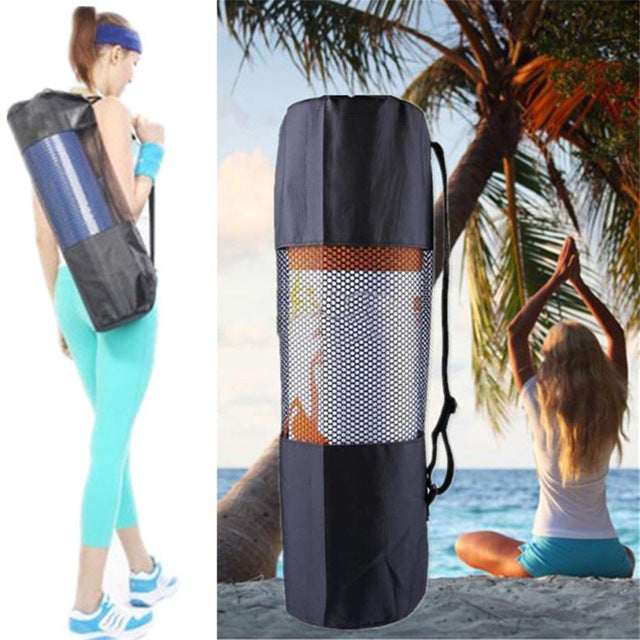 Black Outdoor Yoga Mat Roller storage Bag With