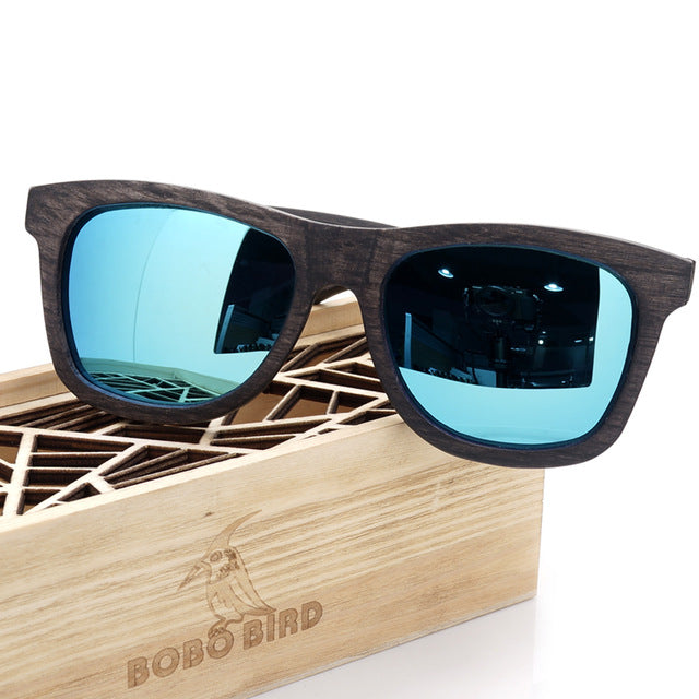 Bobobird Men's Retro Wooden Bamboo Sunglasses