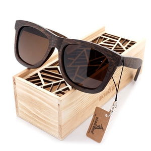 Bobobird Men's Retro Wooden Bamboo Sunglasses