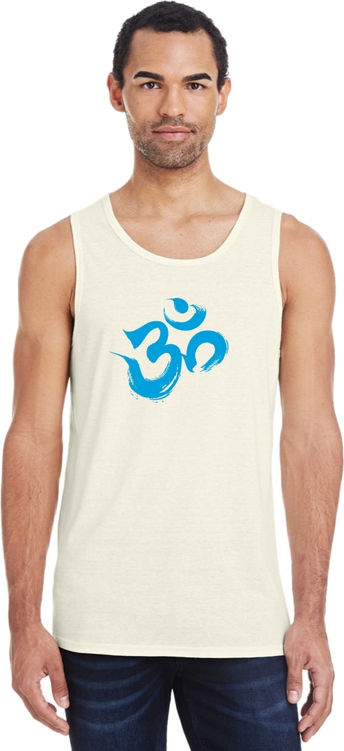 Aqua Brushstroke AUM Triblend Yoga Tank Top