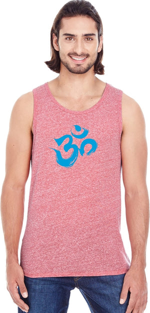 Aqua Brushstroke AUM Triblend Yoga Tank Top