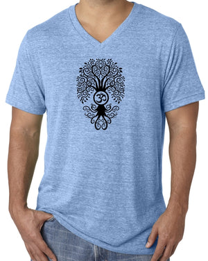 Bodhi Tree Tri Blend V-neck Tee Shirt