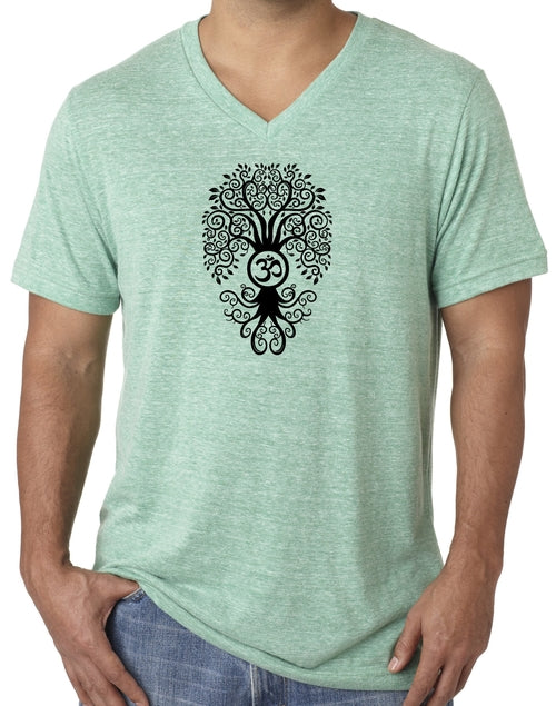Bodhi Tree Tri Blend V-neck Tee Shirt