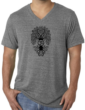 Bodhi Tree Tri Blend V-neck Tee Shirt