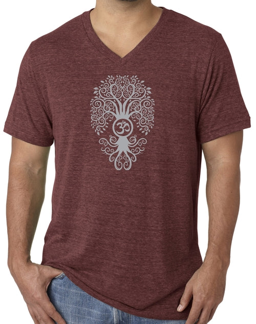 Bodhi Tree Tri Blend V-neck Tee Shirt