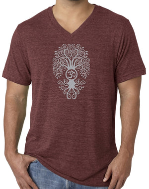 Bodhi Tree Tri Blend V-neck Tee Shirt