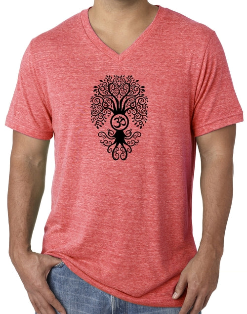 Bodhi Tree Tri Blend V-neck Tee Shirt