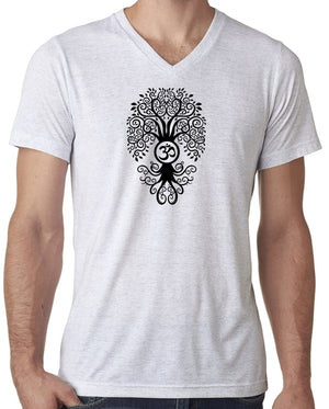 Bodhi Tree Tri Blend V-neck Tee Shirt
