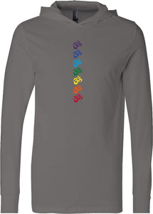 Chakra OMS Lightweight Yoga Hoodie Tee Shirt