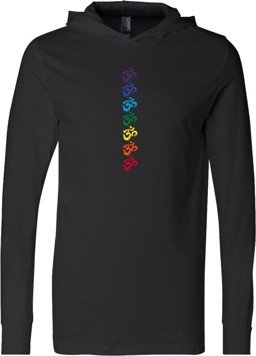 Chakra OMS Lightweight Yoga Hoodie Tee Shirt